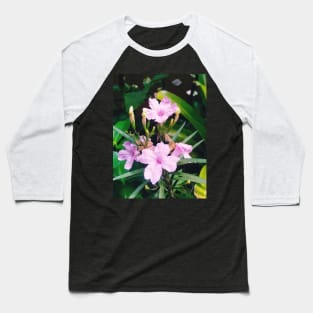 flower, purple, floral, nature, mexican petunia, flora, ruellia simplex, bloom, petunia, green, flowering plant, petals, mexican, tropical, plant Baseball T-Shirt